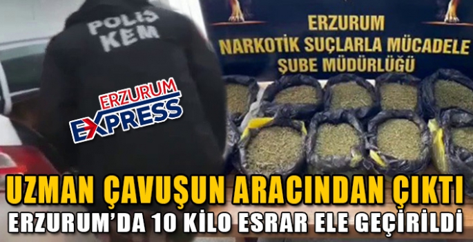 İzne çıkan uzman çavuş valiz içine sakladığı 10 kilo 50 gram uyuşturucu maddesi ile yakalandı