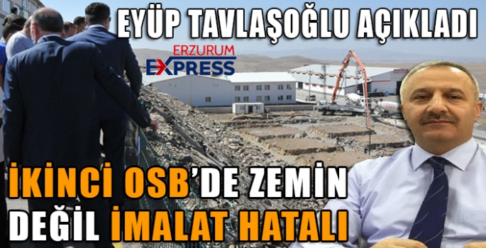Jeoloji Mühendisi Tavlaşoğlu, 2. OSB'deki sorunu açıkladı
