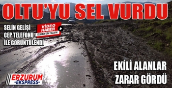 Erzurum'da dolu ve sağanak sele neden oldu