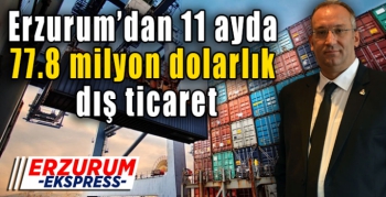 Erzurum’dan 11 ayda 77.8 milyon dolarlık dış ticaret