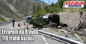 Erzurum jandarma bölgesinde 8 ayda 110 trafik kazası