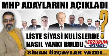 MHP ADAYLARINI AÇIKLADI