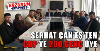 SERTAH CAN EŞ’TEN CHP’YE 200 GENÇ ÜYE