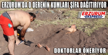Söğütlü derenin mineralli kumlarında şifa arıyorlar