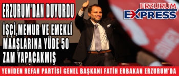 Yeniden Refah Partisi Genel Başkanı Fatih Erbakan Erzurum’da