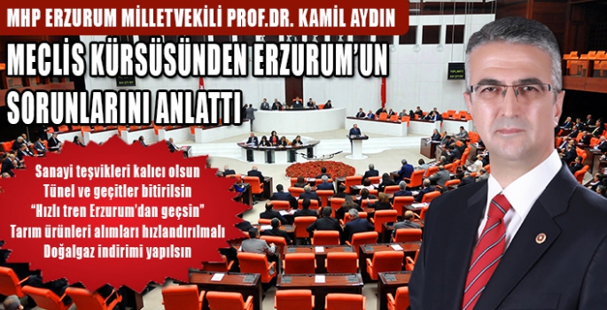 Kamil Aydın Erzurum’un sorunlarını anlattı