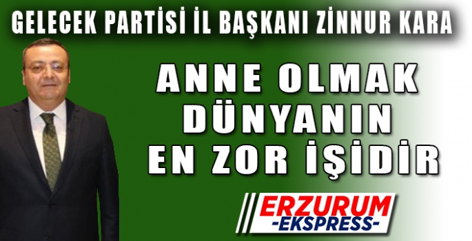 KARA, ANNE OLMAK DÜNYANIN EN ZOR İŞİDİR.