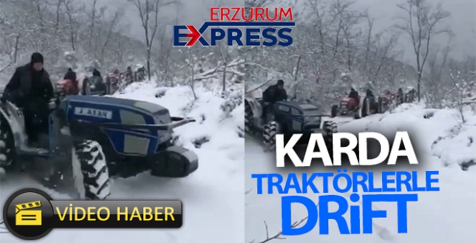 Karda traktörlerle drift