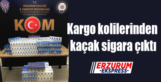 Kargo kolilerinden kaçak sigara çıktı