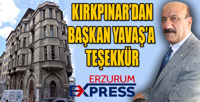 Kırkpınar Erzurum adına teşekkür etti. 