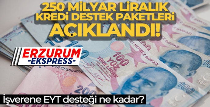 Kredi destek paketleri açıklandı