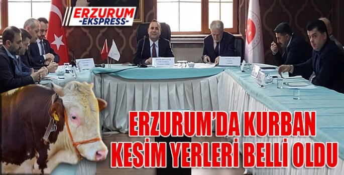 Kurban kesim yerleri belli oldu