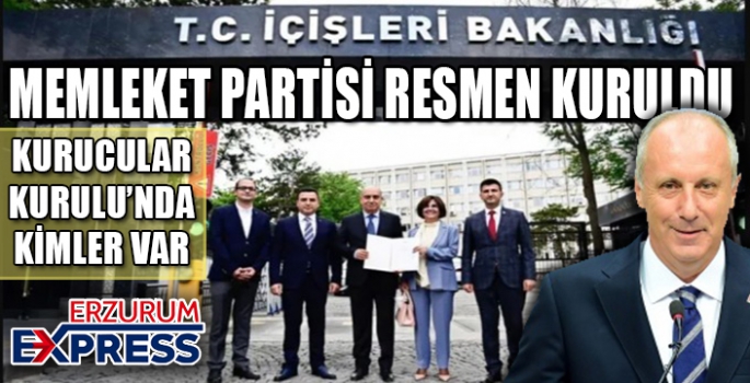 MEMLEKET PARTİSİ KURULDU