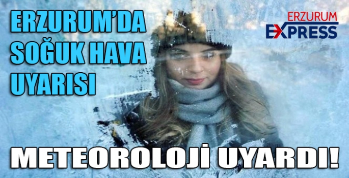 Meteorolojiden Erzurum'da soğuk hava uyarısı