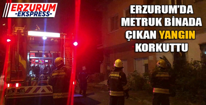  Metruk binada çıkan yangın korkuttu