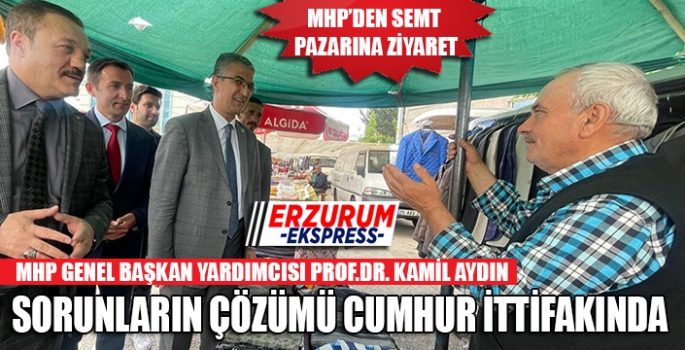 MHP den pazar esnafına ziyaret