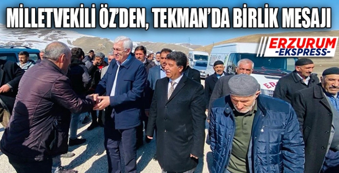 Milletvekili Öz, Tekman'da 