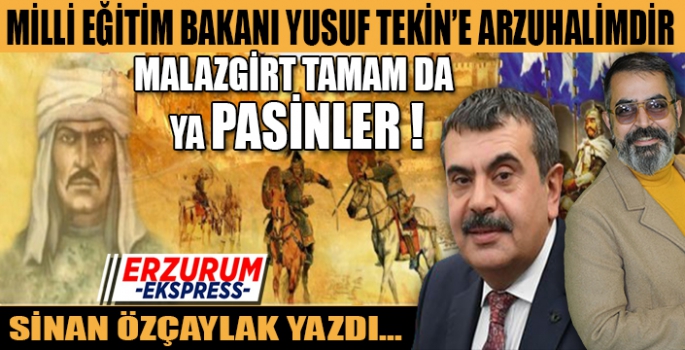 Milli Eğitim Bakanı Yusuf Tekin’e arzuhalimdir.