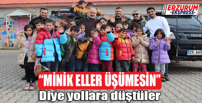 Minik eller üşümesin, diye karlı yollara düştüler