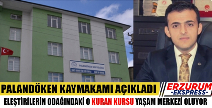 O Kur'an Kursu 'Aile Destek Yaşam Merkezi' oluyor