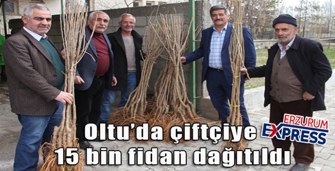 Oltu’da 15 bin fidan dağıtımı yapıldı