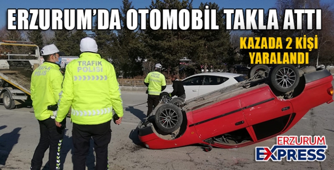 Otomobil takla attı: 2 yaralı