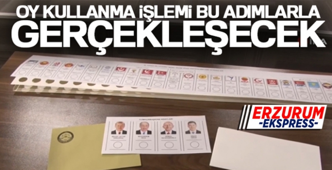 Oy kullanma işlemi bu adımlarla gerçekleşecek