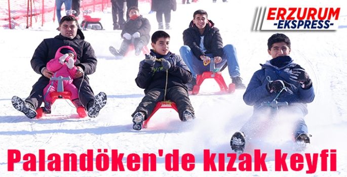 Palandöken'de kızak keyfi