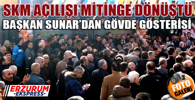 Palandöken’de miting gibi SKM açılışı