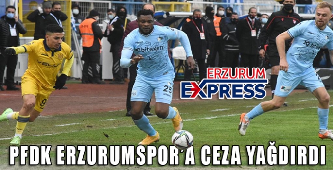 PFDK ERZURUMSPOR'A CEZA YAĞDIRDI