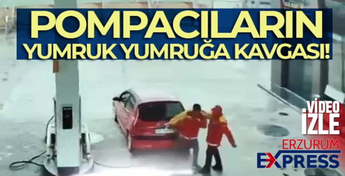 Pompacıların yumruk yumruğa kavgası kamerada