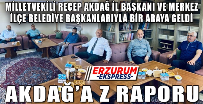 Recep Akdağ, Z raporu aldı... 