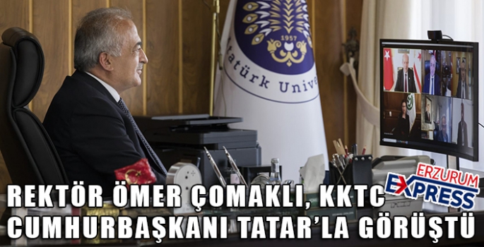 Rektör Çomaklı, KKTC Cumhurbaşkanı Ersin Tatar ile görüştü