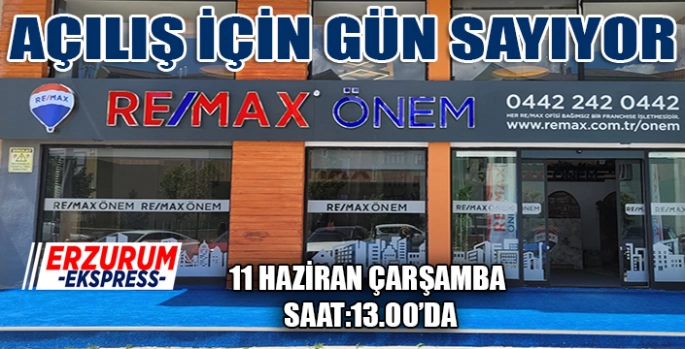 REMAX ÖNEM açılış için gün sayıyor.