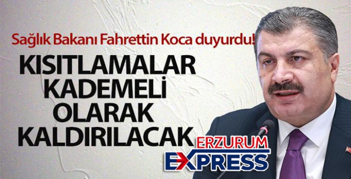 Sağlık Bakanı Fahrettin Koca duyurdu! Kısıtlamalar kademeli olarak kaldırılacak