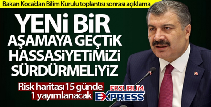 Sağlık Bakanı Koca: 'Yeni bir aşamaya geçtik, hassasiyetimizi sürdürmeliyiz'