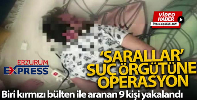 'Sarallar' suç örgütüne operasyon: Biri kırmızı bülten ile aranan 9 kişi yakalandı