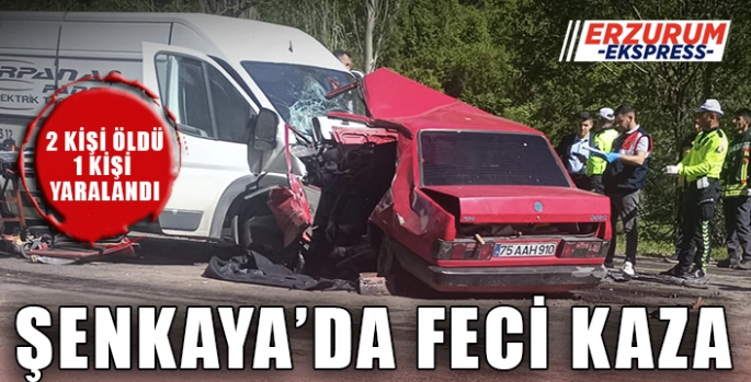 Şenkaya'da feci kaza 