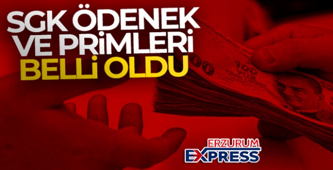 SGK ödenek ve primleri belli oldu