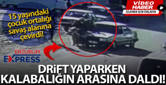 Tamircide çalışan 15 yaşındaki çocuk drift atarken kalabalığın arasına daldı: 3 yaralı