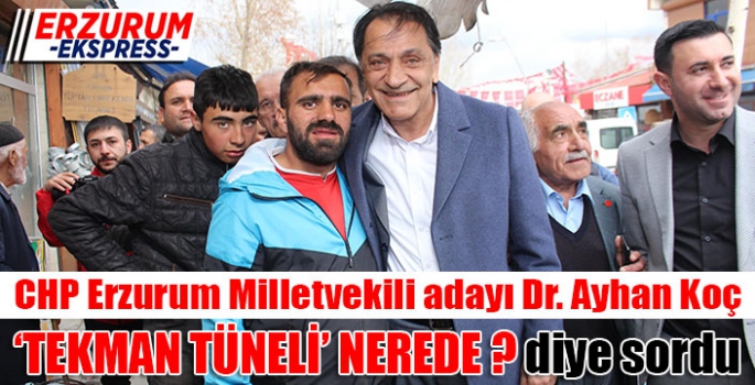 TEKMAN TUNELİ CHP İKTİDARINDA YAPILACAK