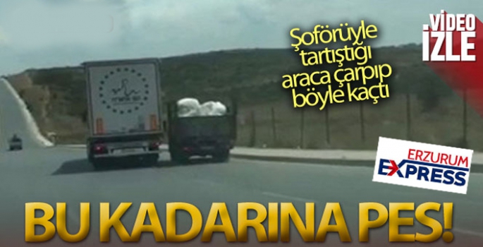 Trafikte tartıştığı araca çarpıp kaçtı o anlar cep telefonu kamerasına yansıdı