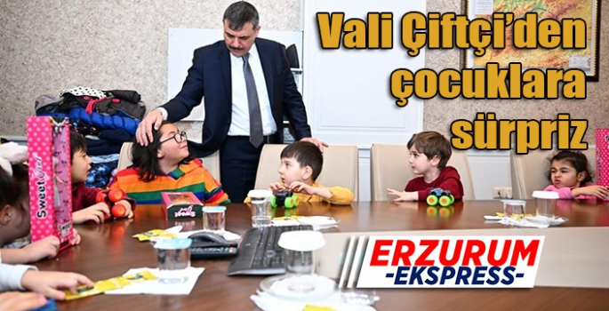 Vali Çiftçi’den çocuklara sürpriz