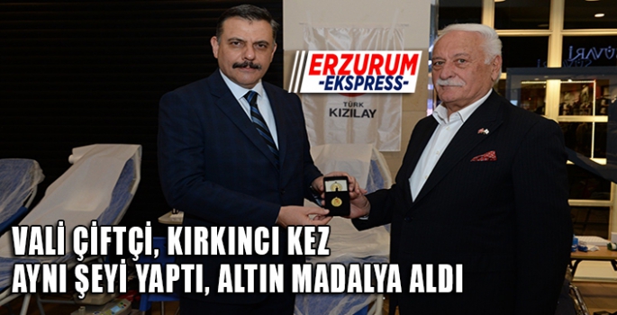 VALİ ÇİFTÇİ, KIRKINCI KEZ AYNI ŞEYİ YAPTI, ALTIN MADALYA ALDI