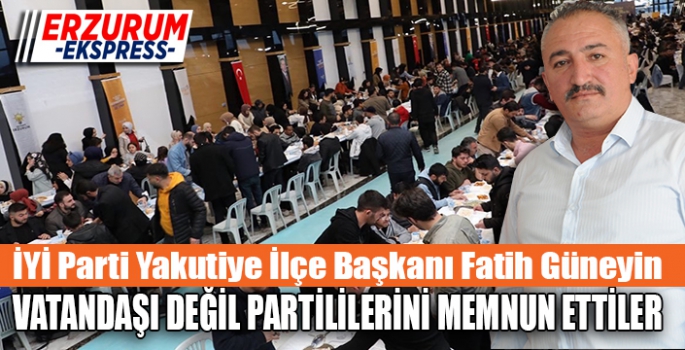 VATANDAŞI DEĞİL PARTİLİLERİNİ MEMNUN ETTİLER