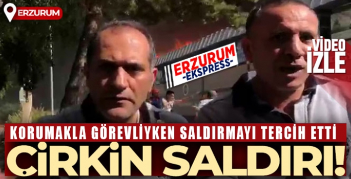 Yangını görüntüleyen muhabir özel güvenlik görevlisinin saldırısına uğradı