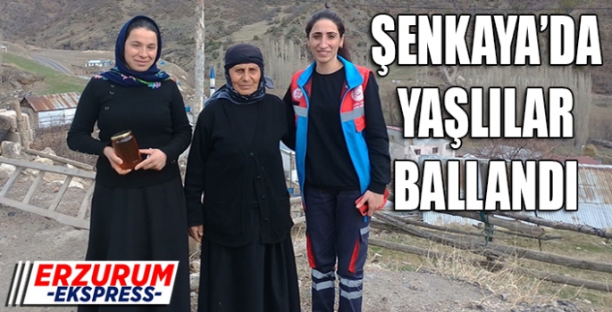 Yaşlılara bal dağıtıldı