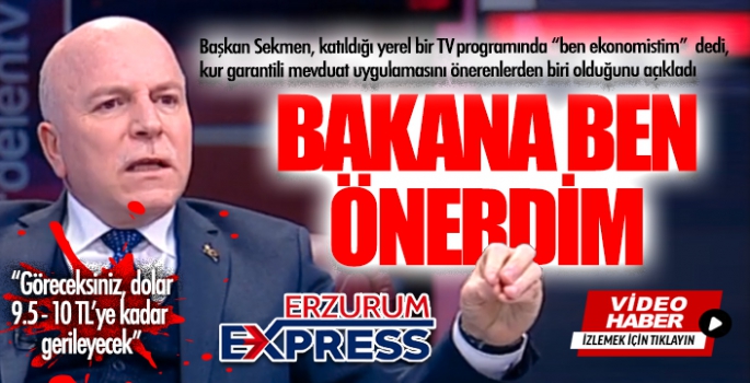 YENİ EKONOMİK MODELİ BEN ÖNERDİM. 