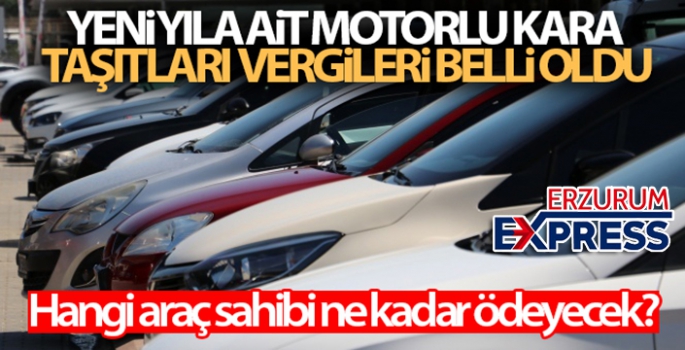 Yeni yıla ait motorlu kara taşıtları vergileri belli oldu