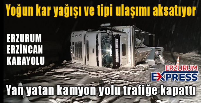 Yoğun kar yağışı ve tipi ulaşımı aksatıyor